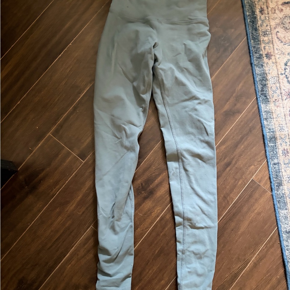 Gray Blue Alo High-Waisted Leggings